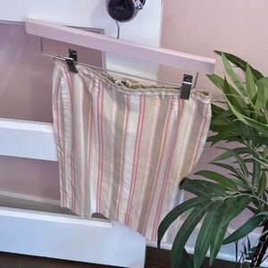 GAP Striped Mini Skirt in Beige and Pink